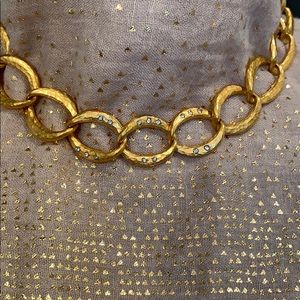 NWOT large link gold tone toggle necklace